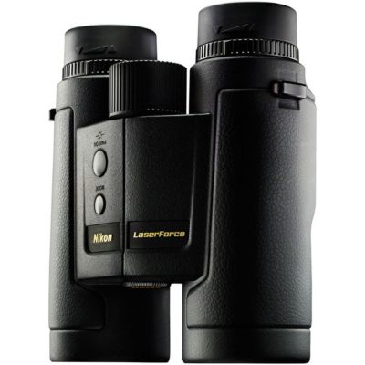 10x42 LaserForce Range-Finder Water Proof Roof Prism Binocular with 6.1 Degree Angle of View, Black