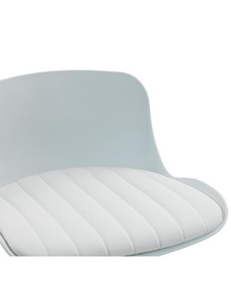 Modern PU Leather Adjustable Swivel Bar Stools (Set of 2) - White