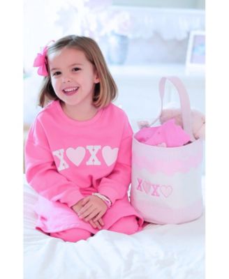 Toddler Girls XO Valentine's Day Skirted Sweatsuit