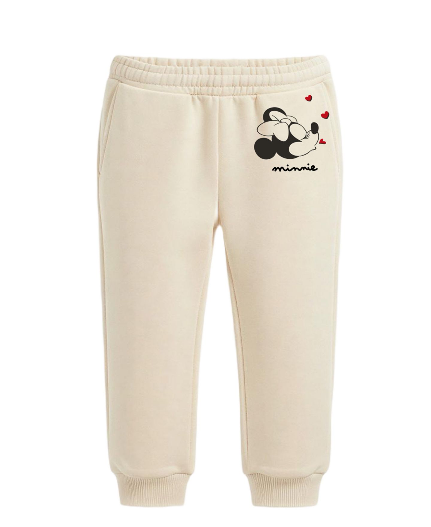 Комплект Disney Long-Sleeve Top and Minnie Fleece Jogger, 2-Piece Set для девочек, цвет: Кремовый — фото 3