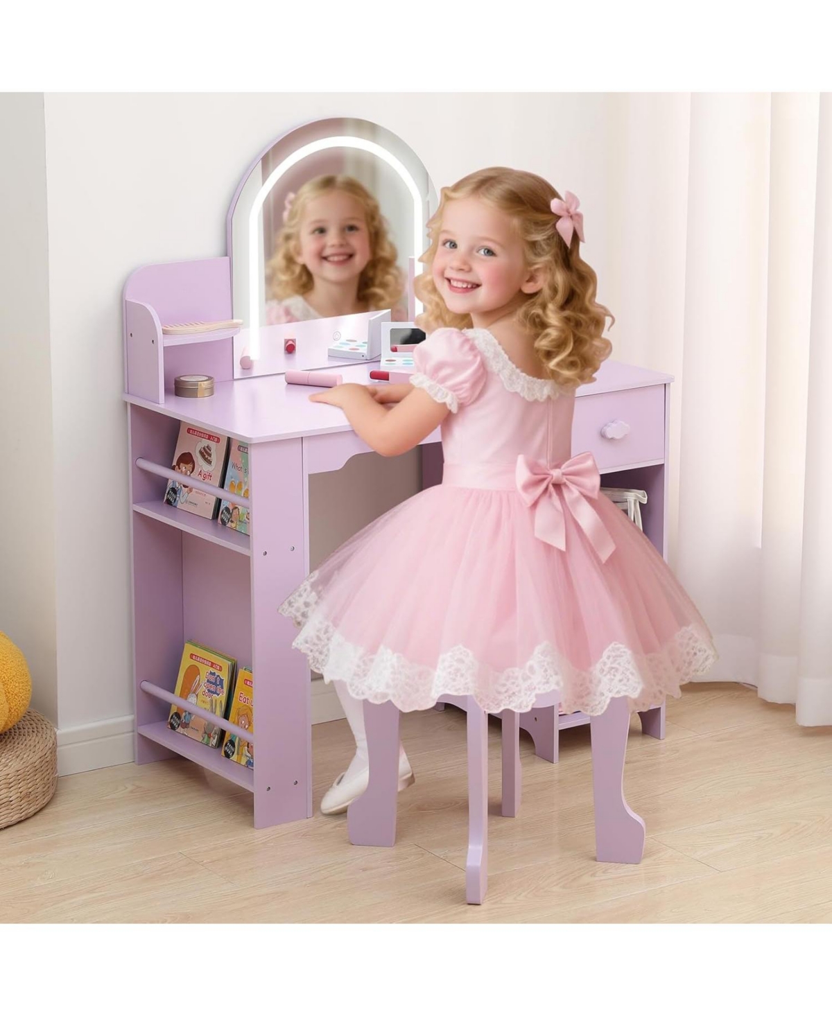 Gaomon Kids Vanity Lighted Mirror