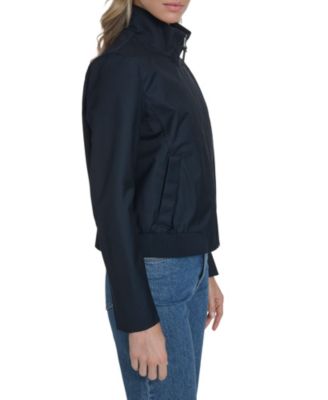 Women's Pinstripe Rain Bomber Jacket