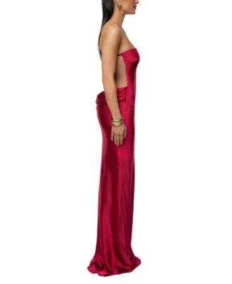 Women's Regal Rising Satin Maxi Dress