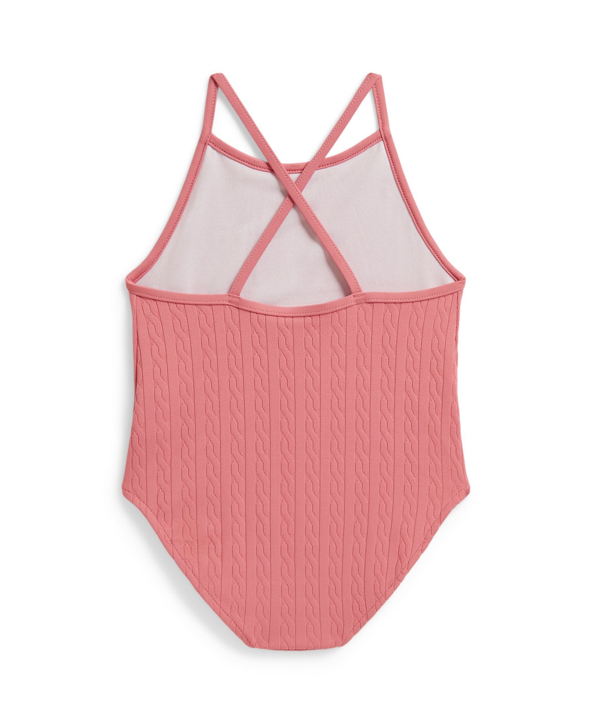 Polo Ralph Lauren Baby Girls' Mini-Cable Jacquard One-Piece Swimsuit