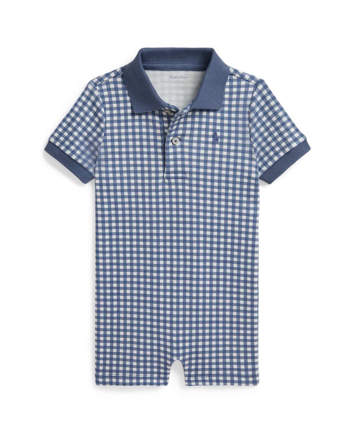 Polo Ralph Lauren Baby Boys' Gingham Polo Shortall — фото 1