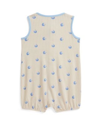 Baby Boys' Shell Print Bubble Sleeveless Shortall