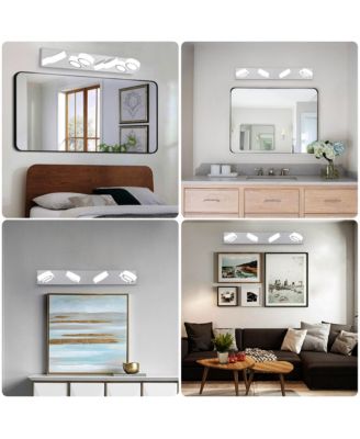 29" Modern 4-Light LED Vanity Light, Sleek Chrome Bathroom Wall Light Fixture for Mirror, Shower, and Bathroom Decor