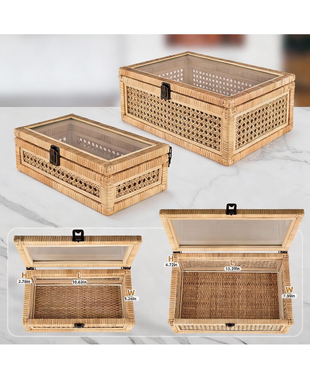 Yigii Natural Walnut Storage Box