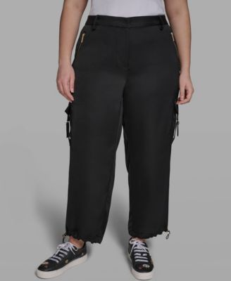 KARL LAGERFELD PARIS Plus Size Bungee Cargo Pants