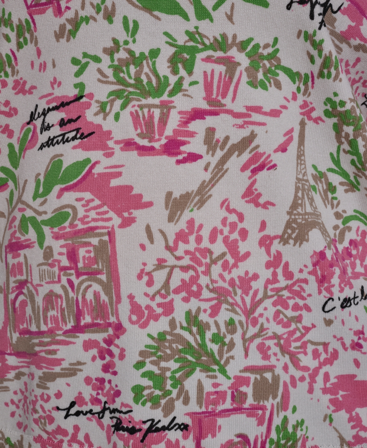 Karl Lagerfeld Paris Plus Floral Printed V-Neck Top