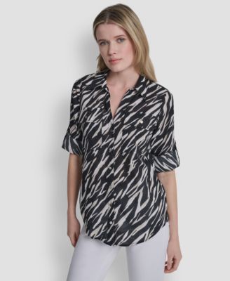 Women's Printed Long-Sleeve Shirt