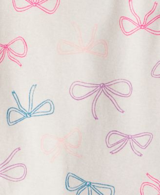 Baby Girls' Bow Heart Print Long-Sleeve T-Shirt, Jumper and Tights, 3-Piece Set