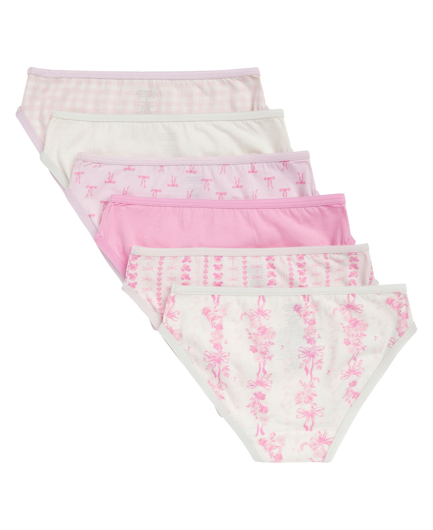 Girls' 4-14 Cotton Bikini Underwear, 6-Pack