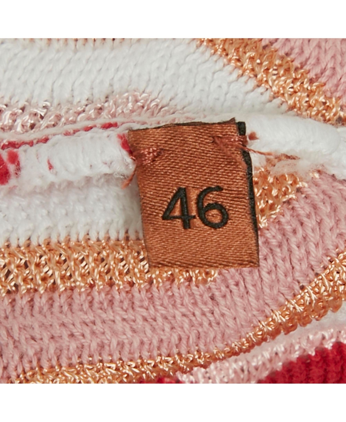 Pre-Owned Missoni Women's Pink Zig-Zag Knit Sleeveless Mini Dress