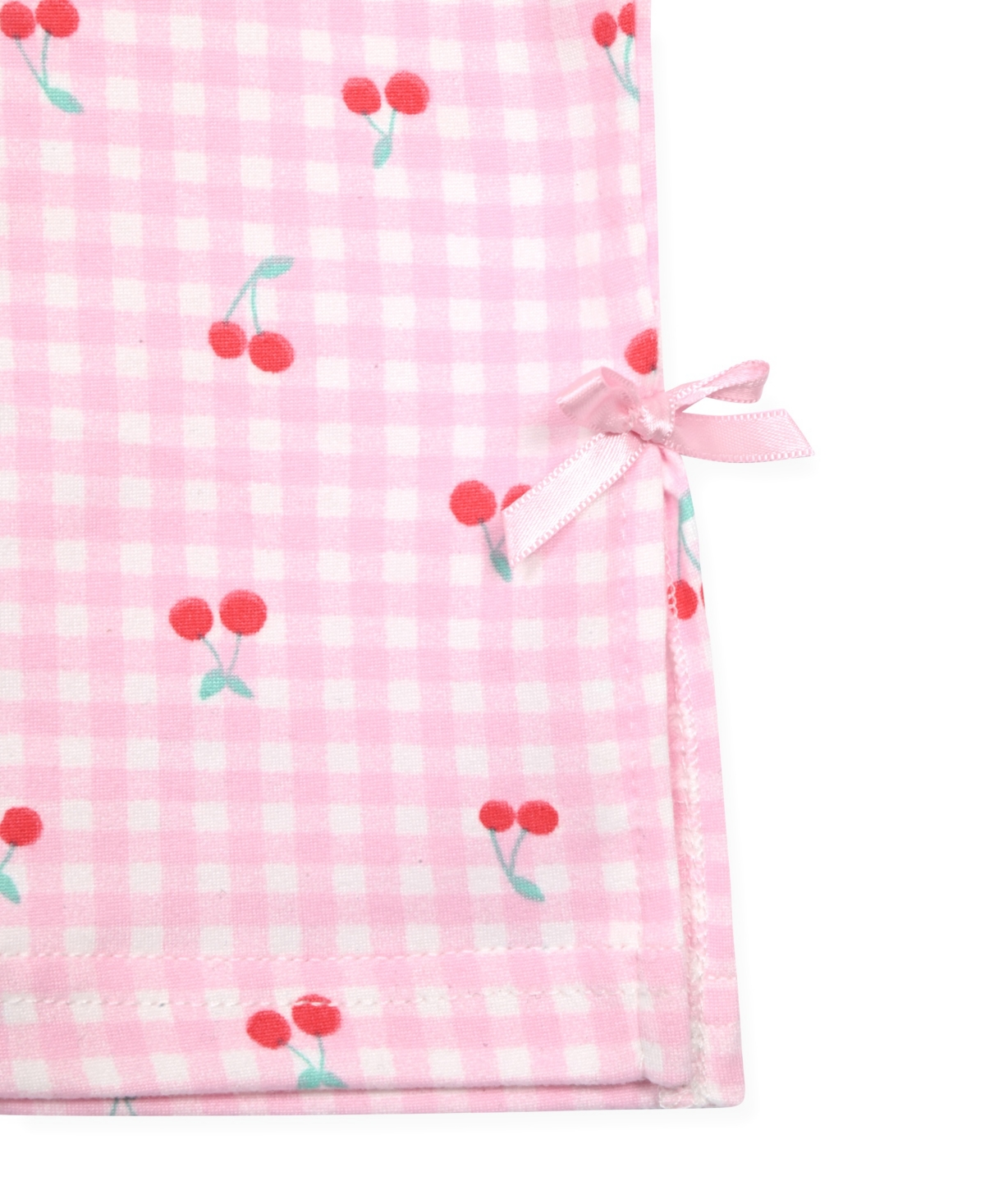 Max & Olivia Girls' 6X-14 Cherry Print Top, Long Pants Scrunchie, 3-Piece Set