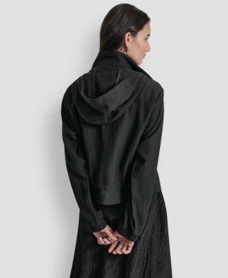 Women's Studded Hooded Anorak Jacket