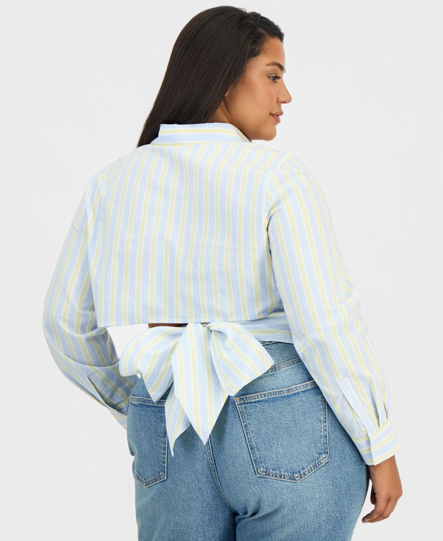 Trendy Plus Size Tie-Back Button-Front Shirt