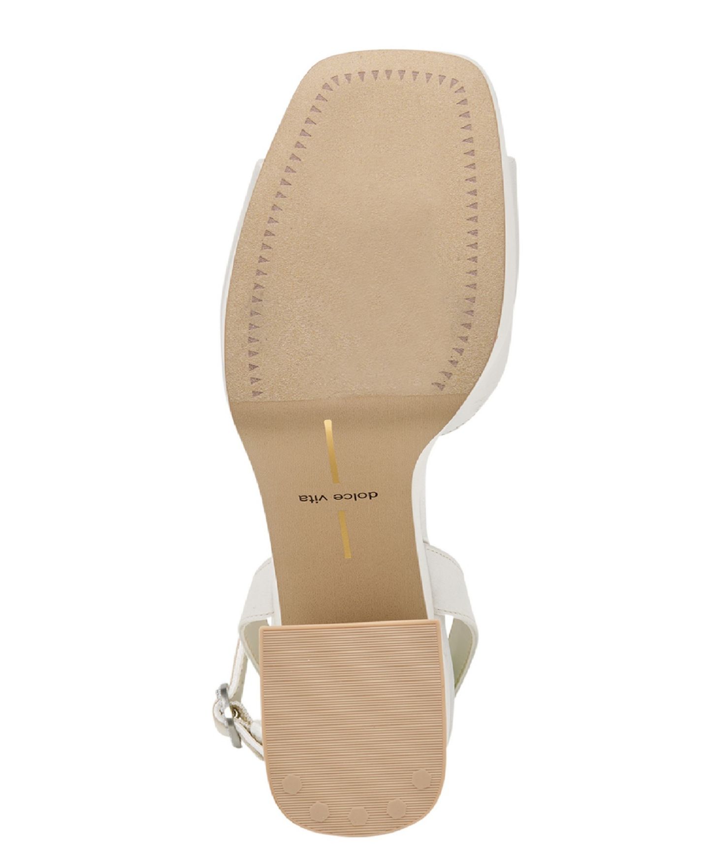 Женские сандалии Dolce Vita Felicia Ankle-Strap Two-Piece Platform, цвет: Белый атласный — фото 5