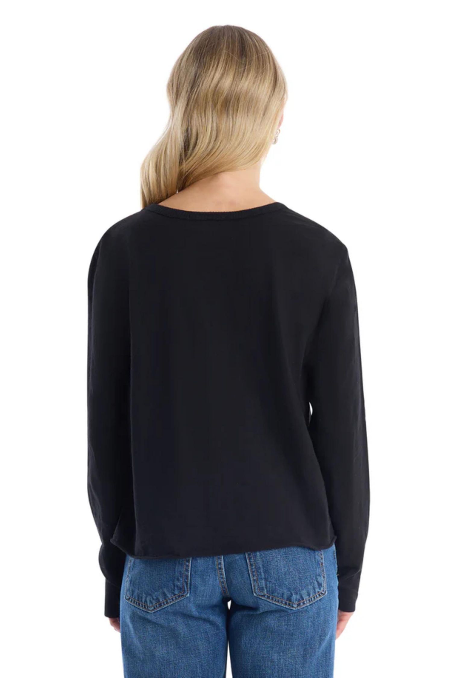 Women's Clothing Long Sleeve with Asymmetrical Hem Tee