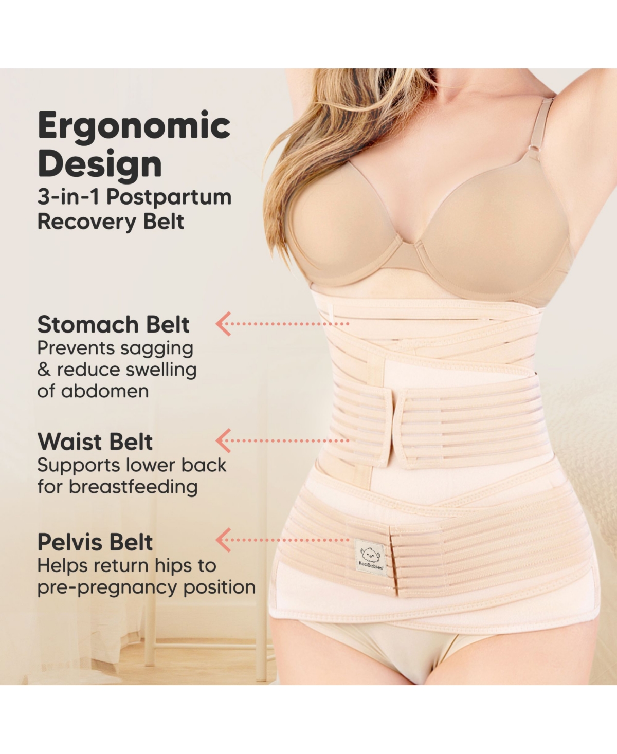 Revive 3 1 Postpartum Belly Band Wrap, Post Partum Recovery, Waist Binder Shapewear