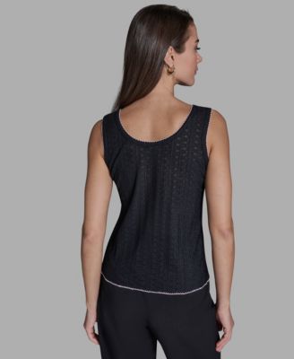 Women's Scoop Neck Sleeveless Knit Tank Top