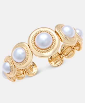 Imitation Pearl Cuff Bracelet