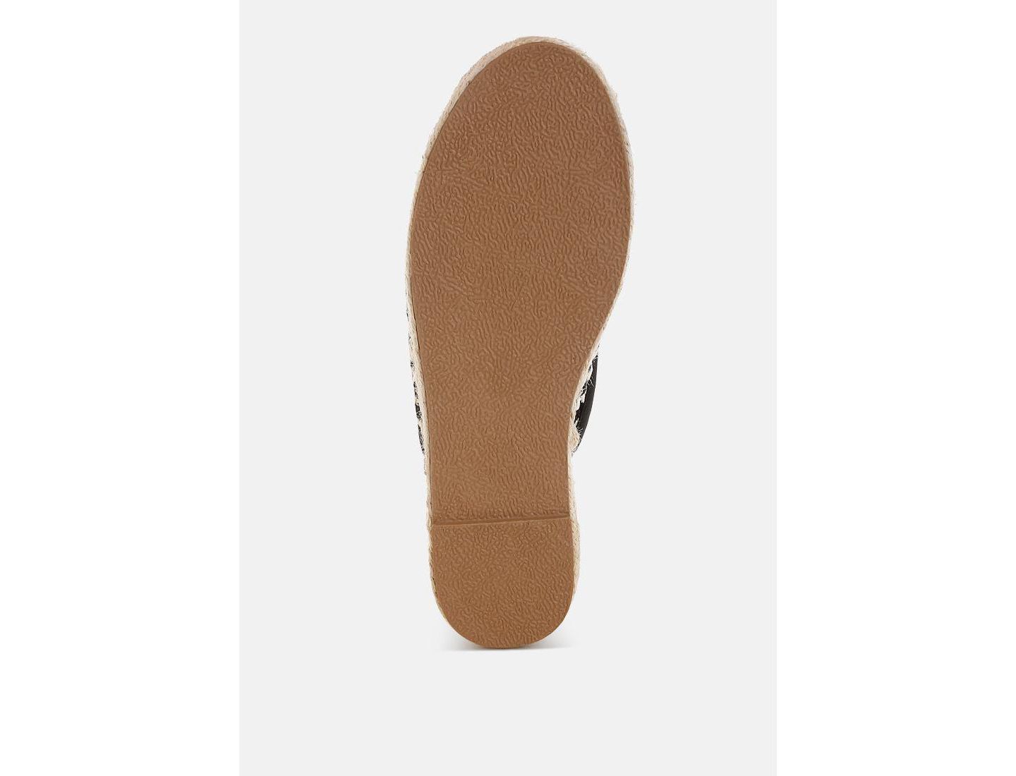 Женские сабо Rag & Co Himari Raffia Slip-On Mules, цвет: Чёрный — фото 6