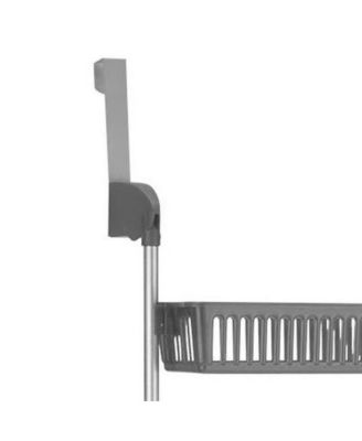 Over the Door Storage Rack, 6 Basket Door Organizer, Great for Use in Pantry as Spice Rack, Gray