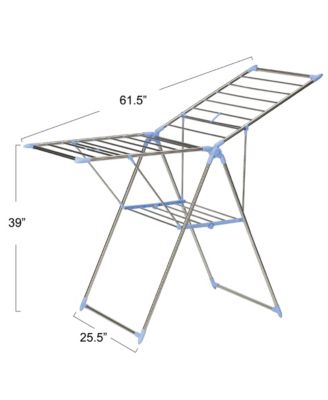 Gullwing Folding Clothes Drying Rack, Silver