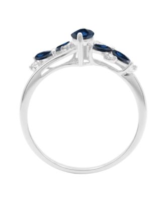 Ruby (7/8 ct. t.w.) and Diamond (1/10 ct. t.w.) Ring in 14k Yellow Gold (Also Available in Sapphire and Emerald)