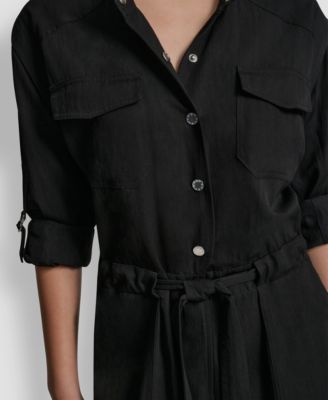 Women's Adjustable Waist Crewneck Jumpsuit