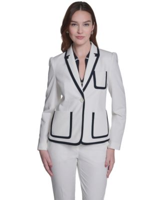Women's One-Button Framed Blazer