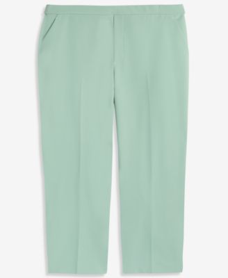 Plus Size High Rise Pull-On Cropped Pants