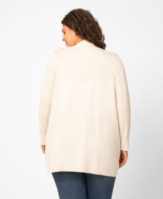 Plus Size  Open-Front Cardigan Sweater