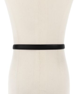 Bubble Plaque Leather Belt