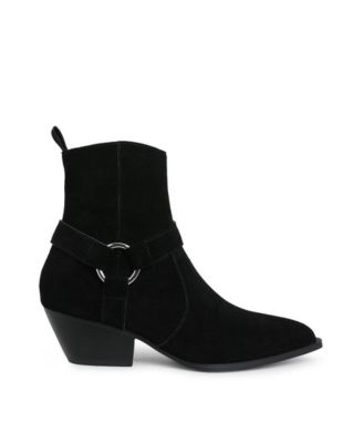 Womens Jockey Harness Detail Ankle Boots