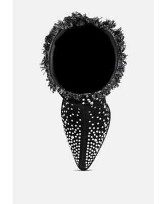 Womens Savant Diamante & Rhinestones Denim Boots