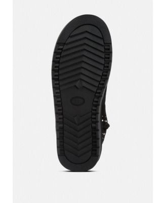 Womens winifred rhinestone embellished fur lined boots