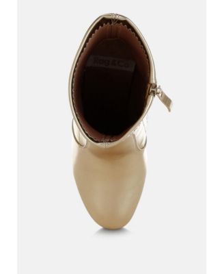 Womens Tirana Metallic Pleather Sock Boots