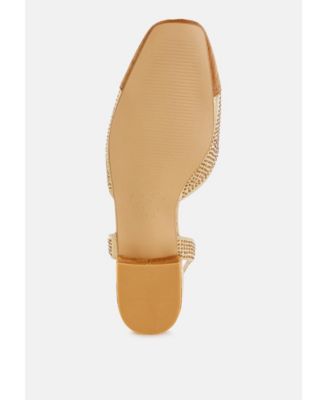 Womens Rerita Rhinestone-Studded Glitter Sandals