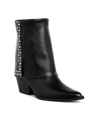 Womens Mariachi Stud Embellished Foldover Boots