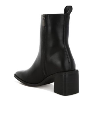 Womens Muskox Square Toe Faux Leather Boots