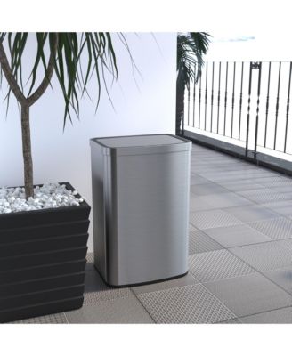 13.2 Gallon Stainless Steel Indoor Touchless Sensor Soft-Close Lid Trash Can