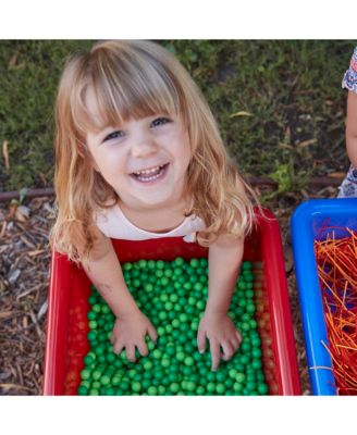 2 Station Square Sand and Water Table with Lids - Seafoam/Turquoise