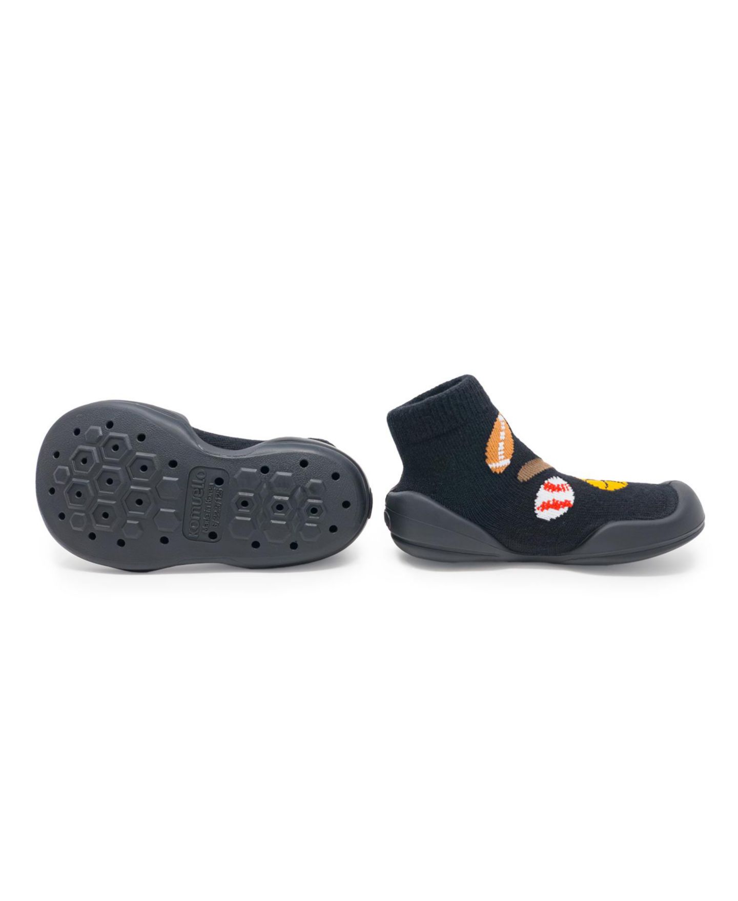 Обувь Komuello First Walk Sock Shoes Playball для мальчиков-малышей, цвет: Чёрный — фото 2