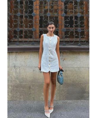 Womens Greta Diamante Embellished Kitten Heel Mules