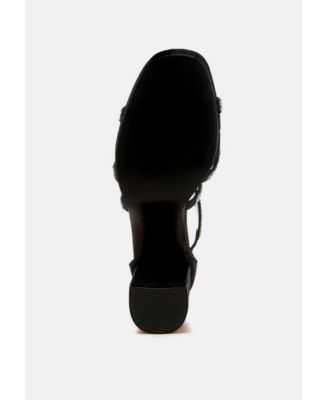 Womens Infatuated Rhinestones Embellished Strappy Sandals