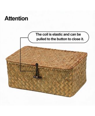 Seagrass Storage Basket with Lid