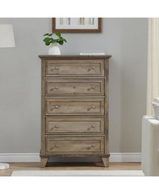 5 Drawer Dresser for Bedroom, Drawer of Chest with Metal Handles, TV Stand, Closet Organizers and Storage Clothes