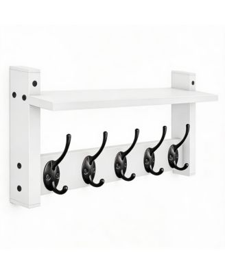 Elegant Wall Hook with Shelf - Stylish Storage for Coats, Hats, Bags - Durable Design